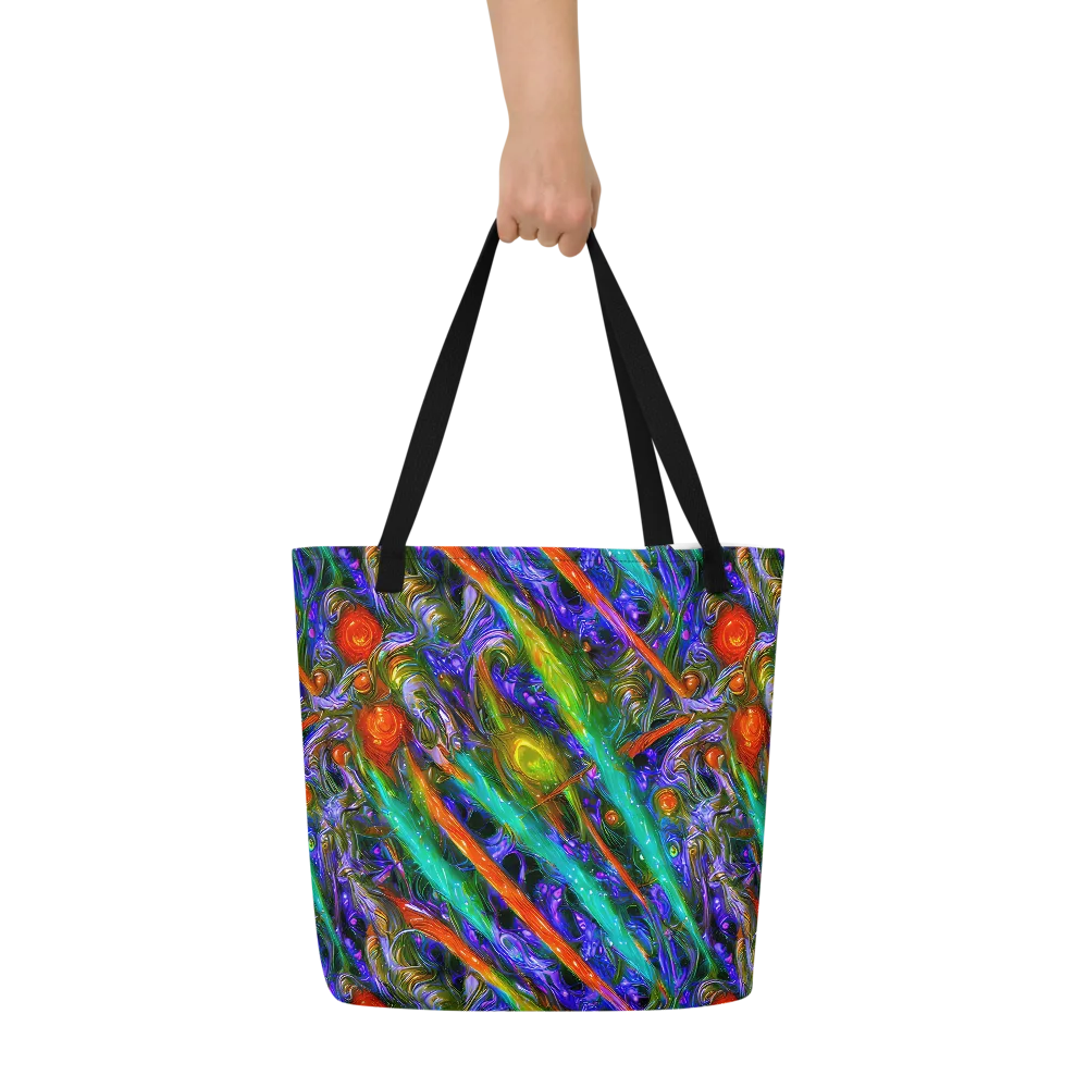 Turbulent Prism on Large Tote Bag W/ Pocket — Front