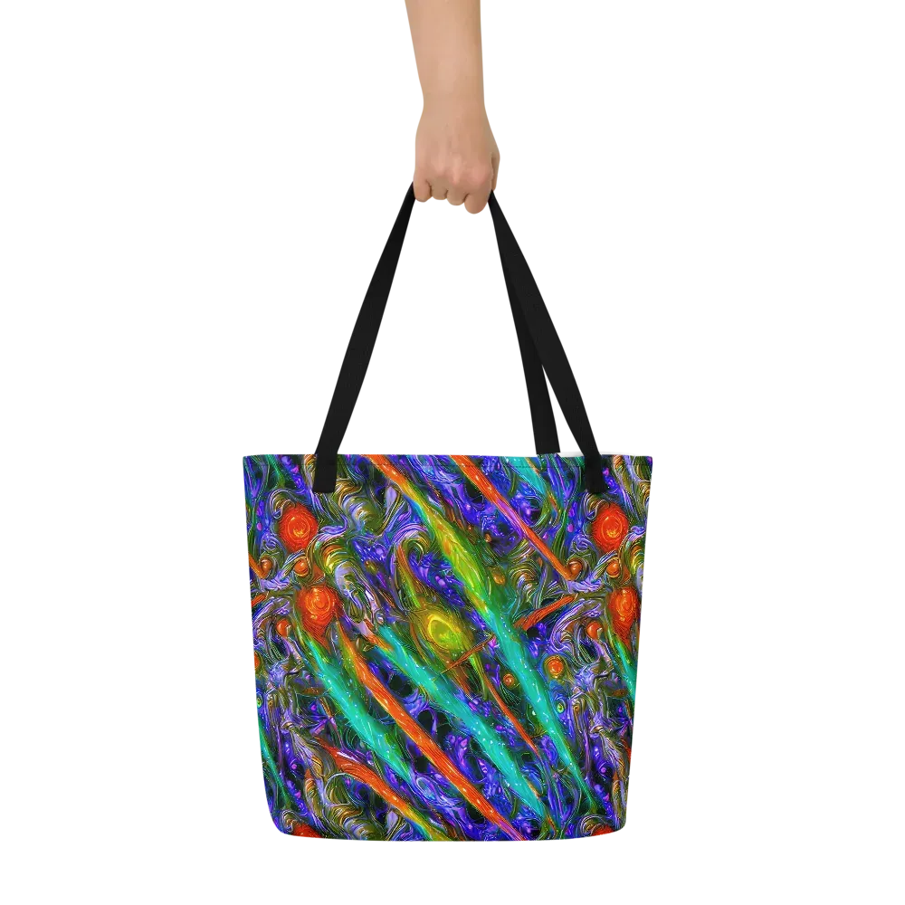 Turbulent Prism on Large Tote Bag W/ Pocket — Front
