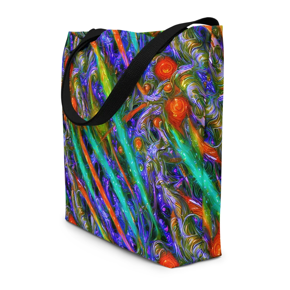 Turbulent Prism on Large Tote Bag W/ Pocket — Front