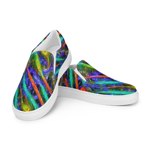 Turbulent Prism on a Women's Slip-On Canvas Shoes