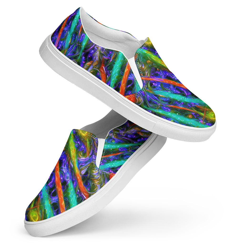 Turbulent Prism on Women's Slip-On Canvas Shoes — Front