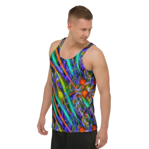 Turbulent Prism on a Men's Tank Top