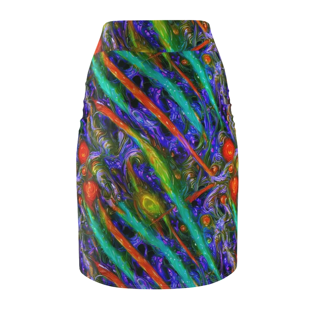 Turbulent Prism on Pencil Skirt — Back