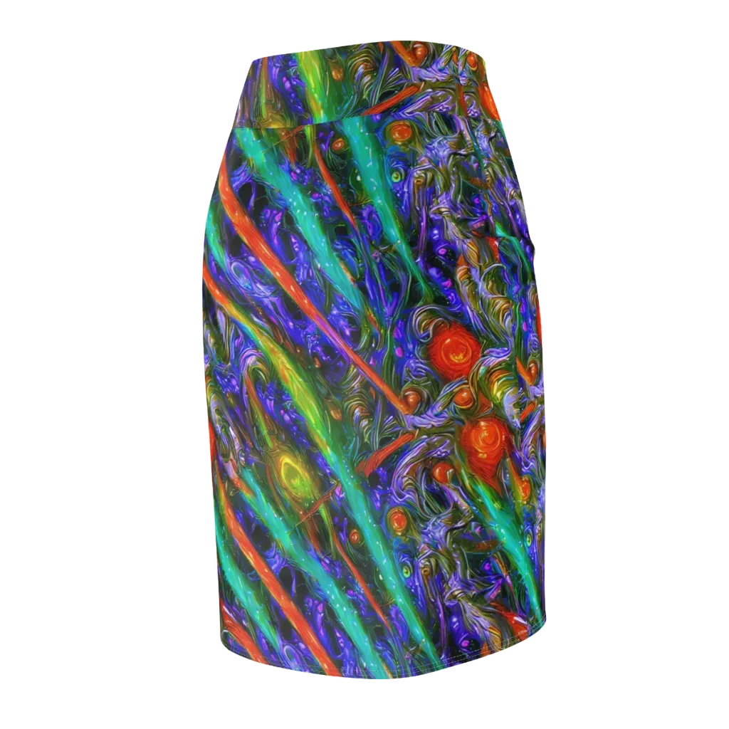 Turbulent Prism on Pencil Skirt — Back Side