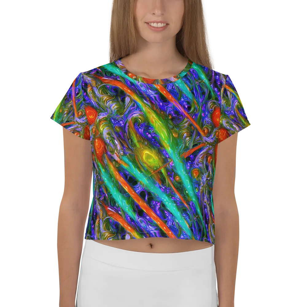 Turbulent Prism on Crop Tee — Front
