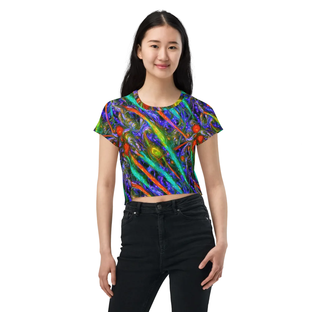 Turbulent Prism on Crop Tee — Front