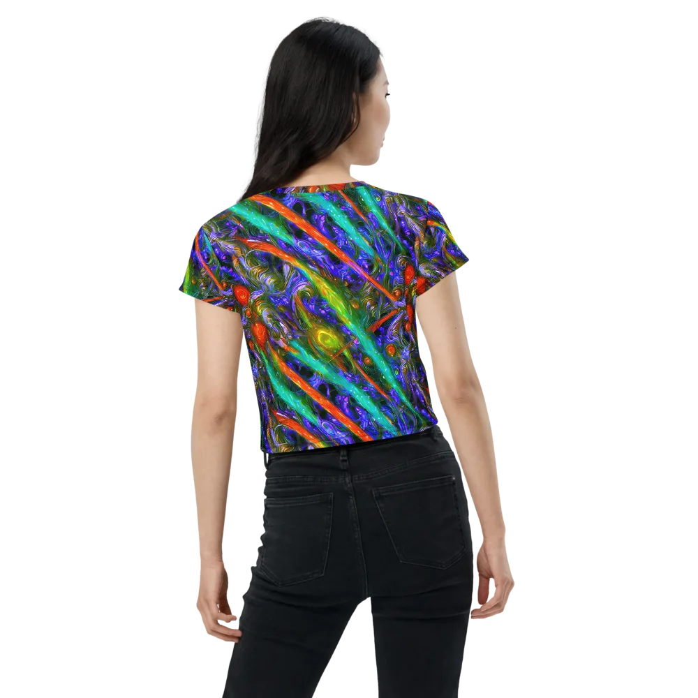 Turbulent Prism on Crop Tee — Back