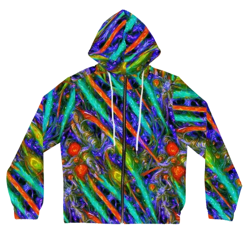 Turbulent Prism on a Women's Full-Zip Hoodie