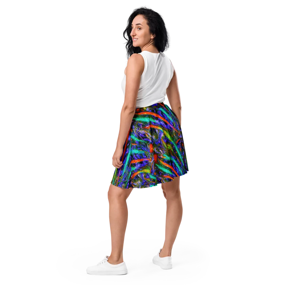 Turbulent Prism on Skater Skirt — Back