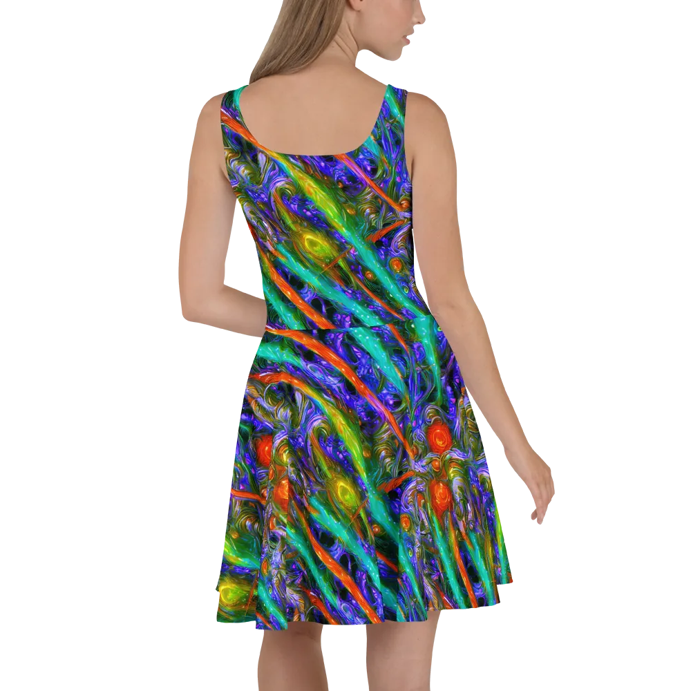 Turbulent Prism on Skater Dress — Back