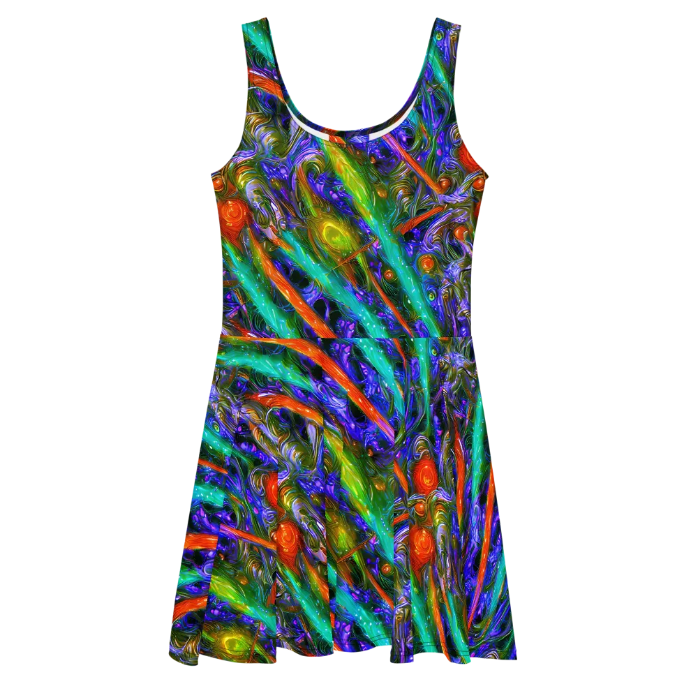 Turbulent Prism on Skater Dress — Front