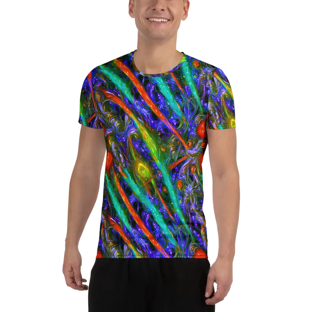Turbulent Prism on Men's Athletic T-Shirt — Front