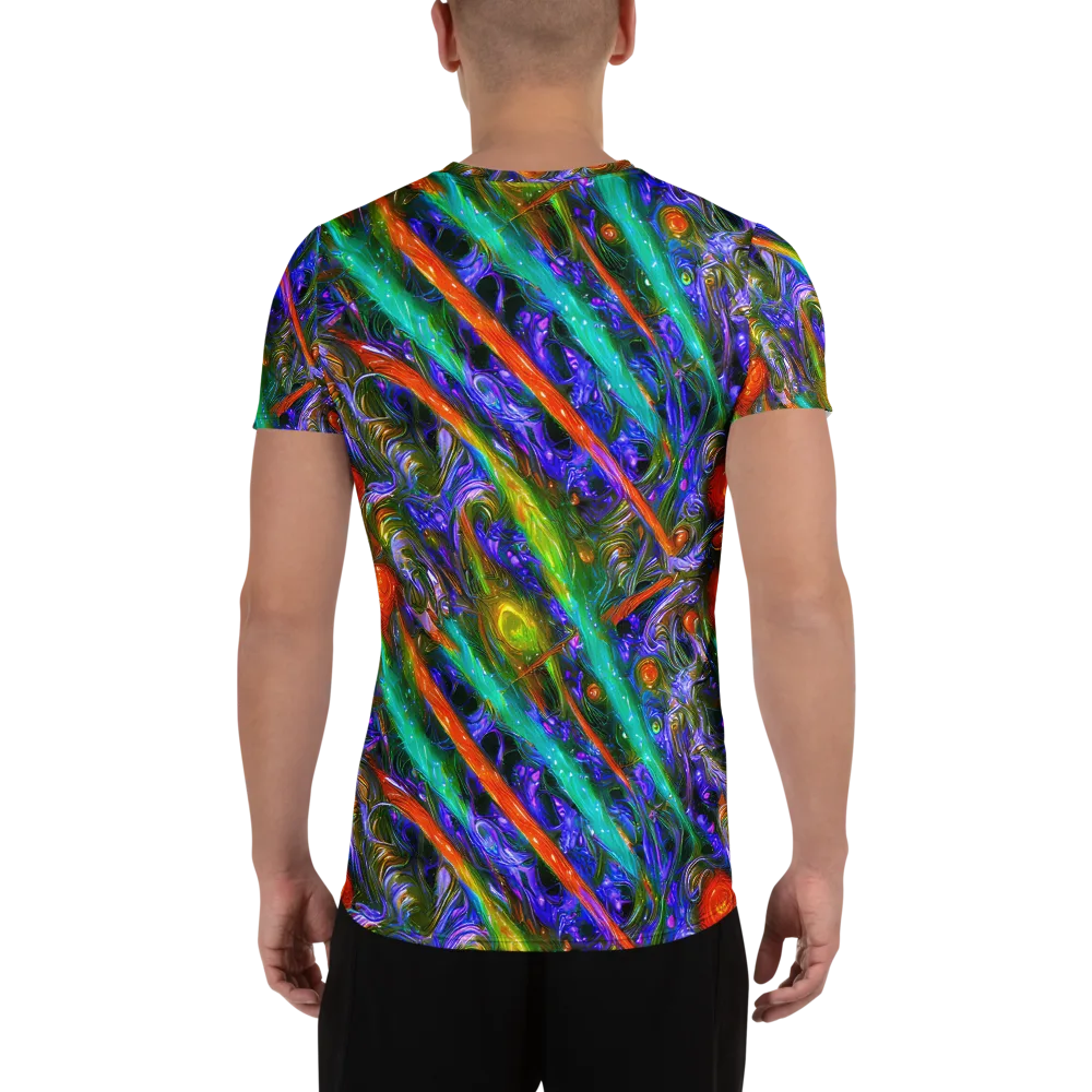 Turbulent Prism on Men's Athletic T-Shirt — Back