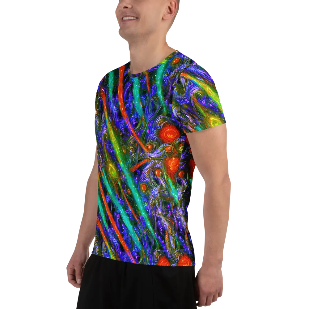 Turbulent Prism on Men's Athletic T-Shirt — Left