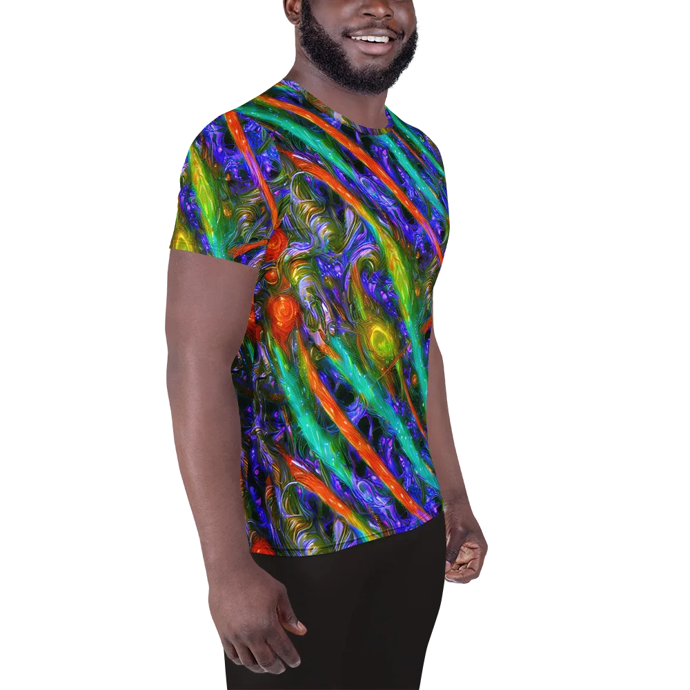 Turbulent Prism on Men's Athletic T-Shirt — Right
