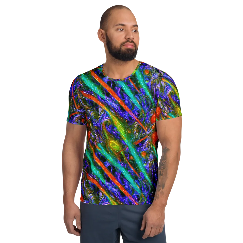 Turbulent Prism on Men's Athletic T-Shirt — Front