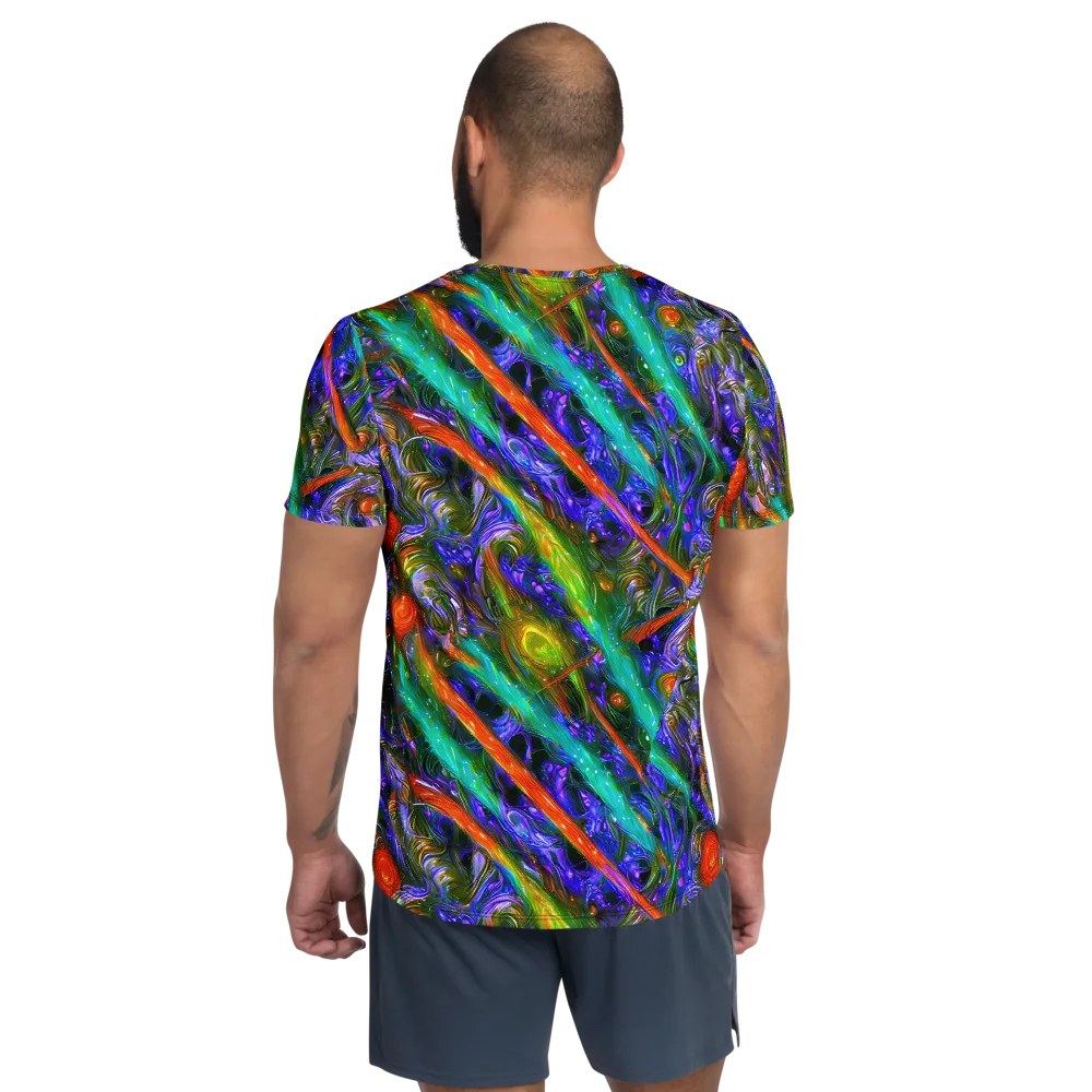 Turbulent Prism on Men's Athletic T-Shirt — Back