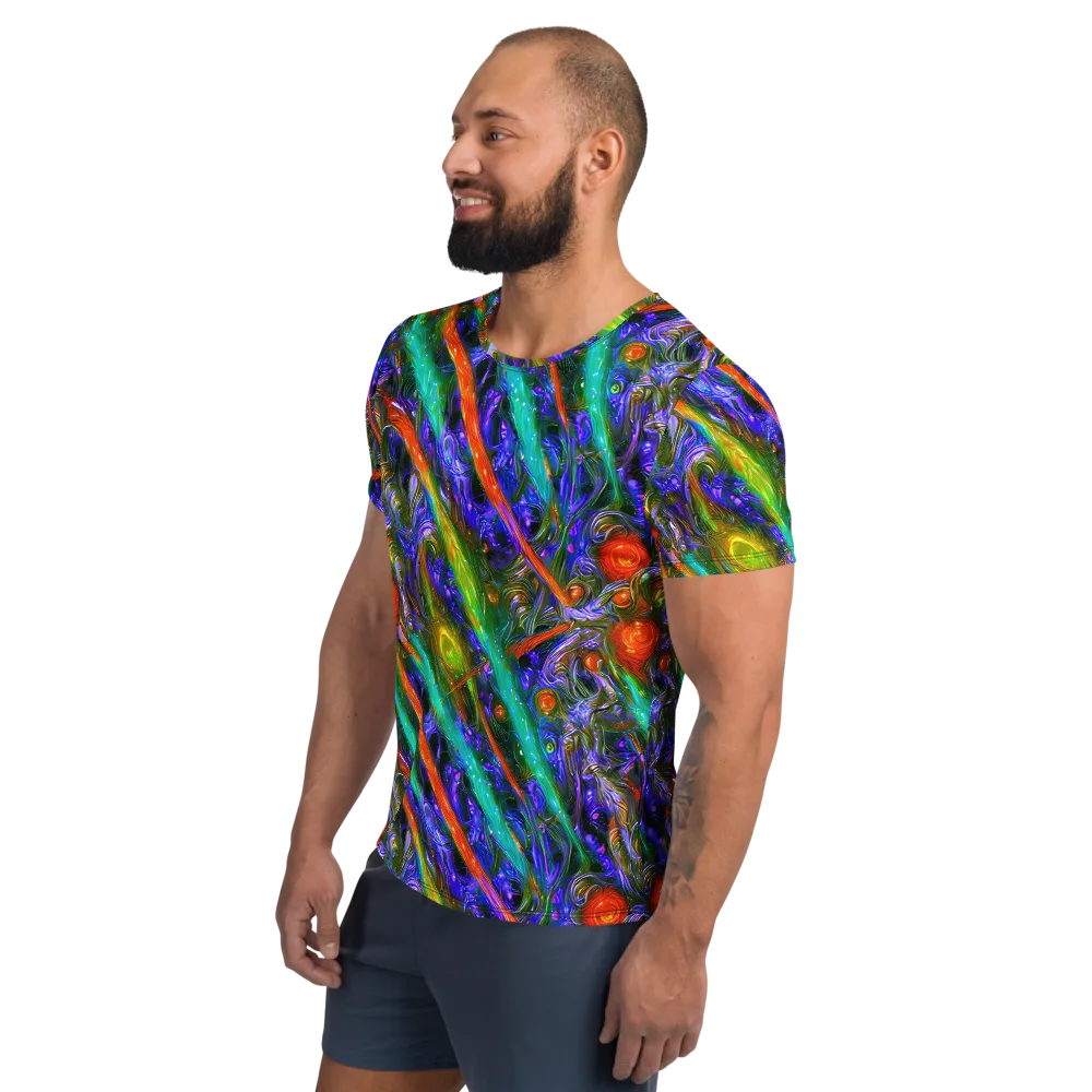 Turbulent Prism on Men's Athletic T-Shirt — Left