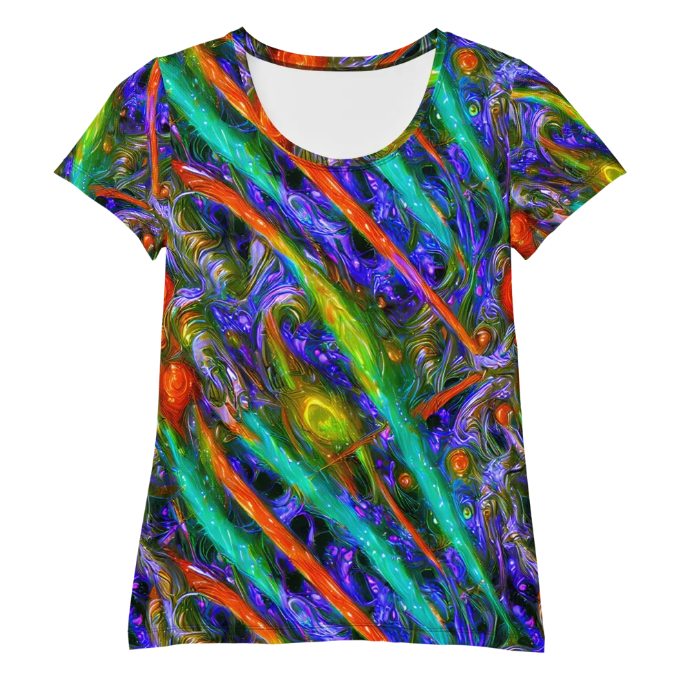 Turbulent Prism on Women's Athletic T-Shirt — Front