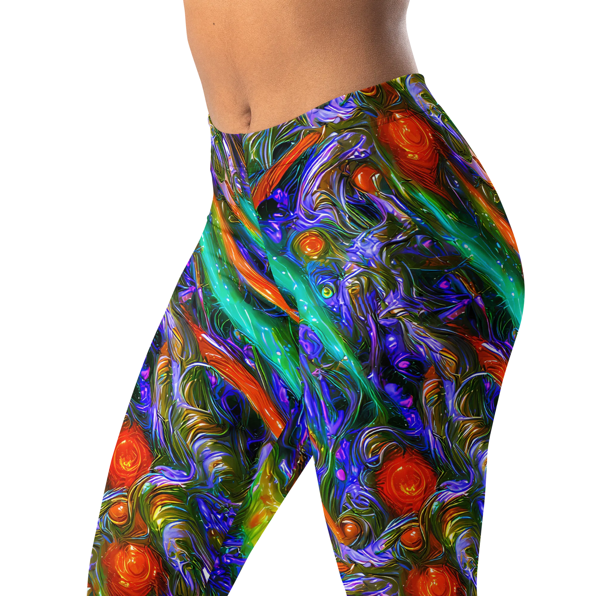 Turbulent Prism on Leggings — Left Front