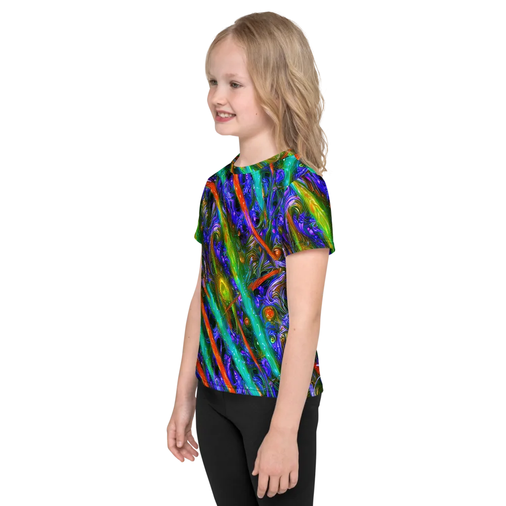 Turbulent Prism on Kids Crew Neck T-Shirt — Left