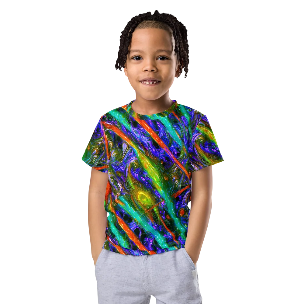 Turbulent Prism on Kids Crew Neck T-Shirt — Front