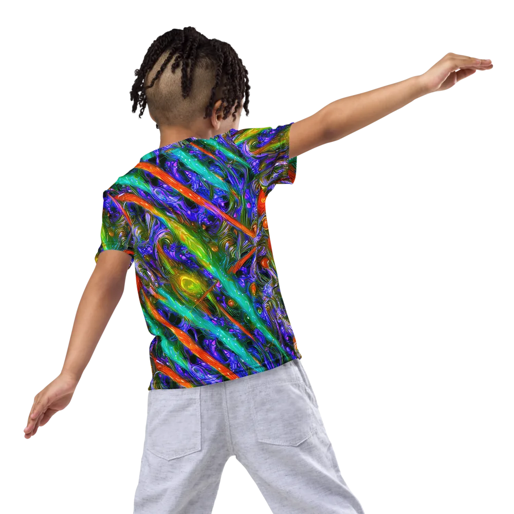 Turbulent Prism on Kids Crew Neck T-Shirt — Back