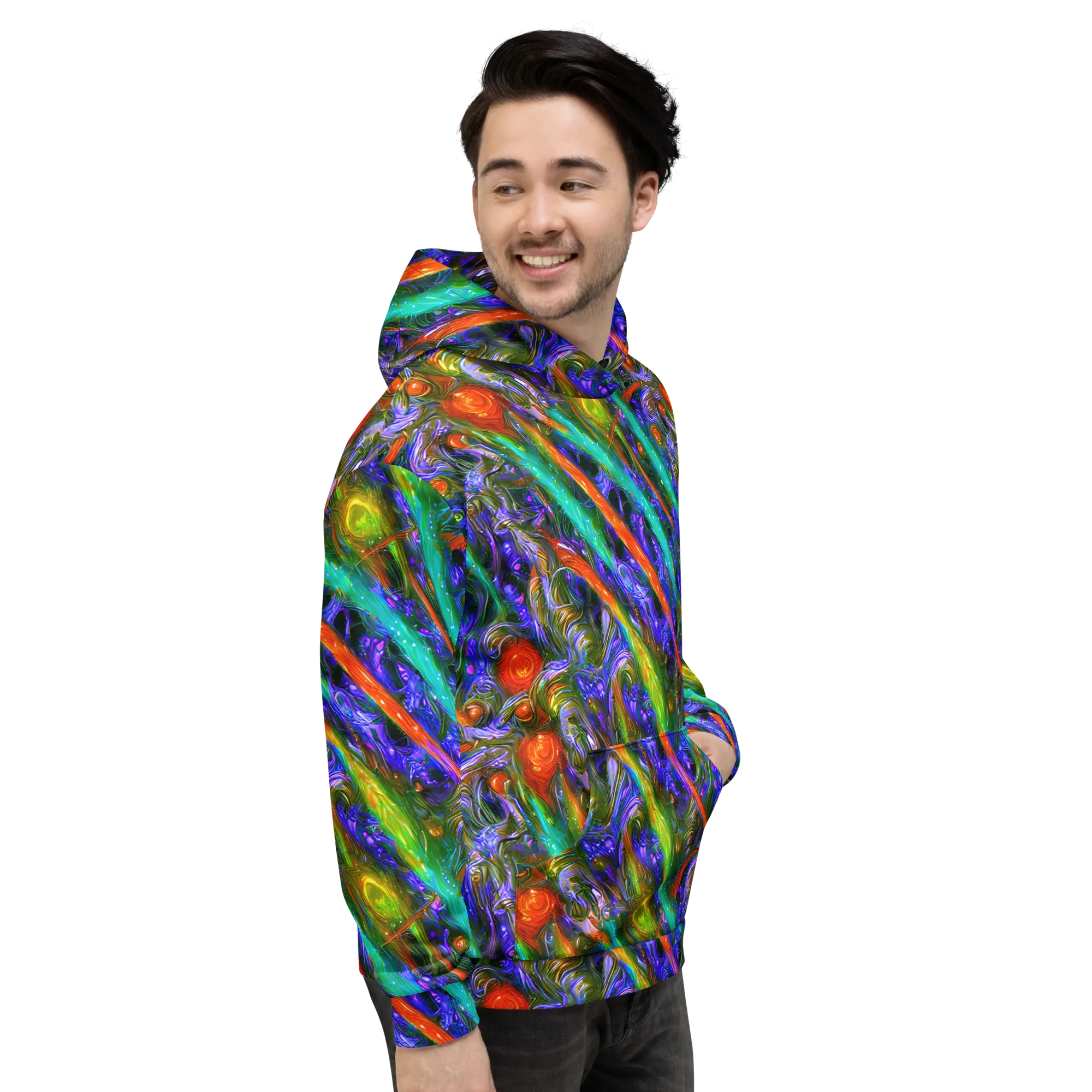 Turbulent Prism on Hoodie — Right
