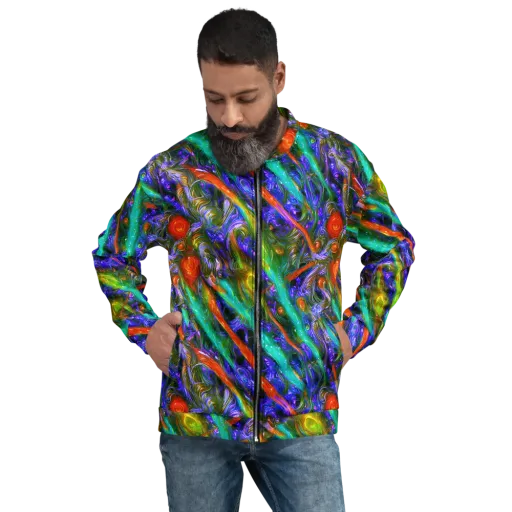 Turbulent Prism on a Bomber Jacket