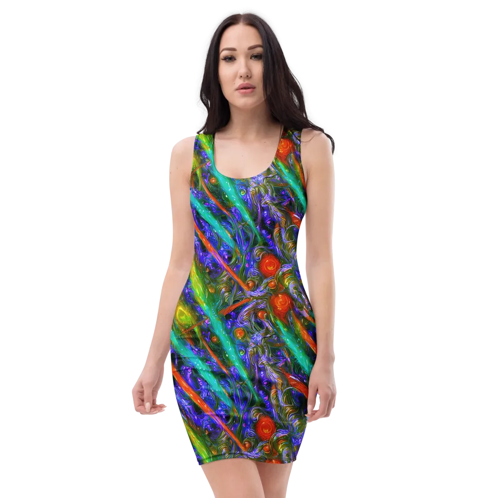 Turbulent Prism on Bodycon Dress — Front
