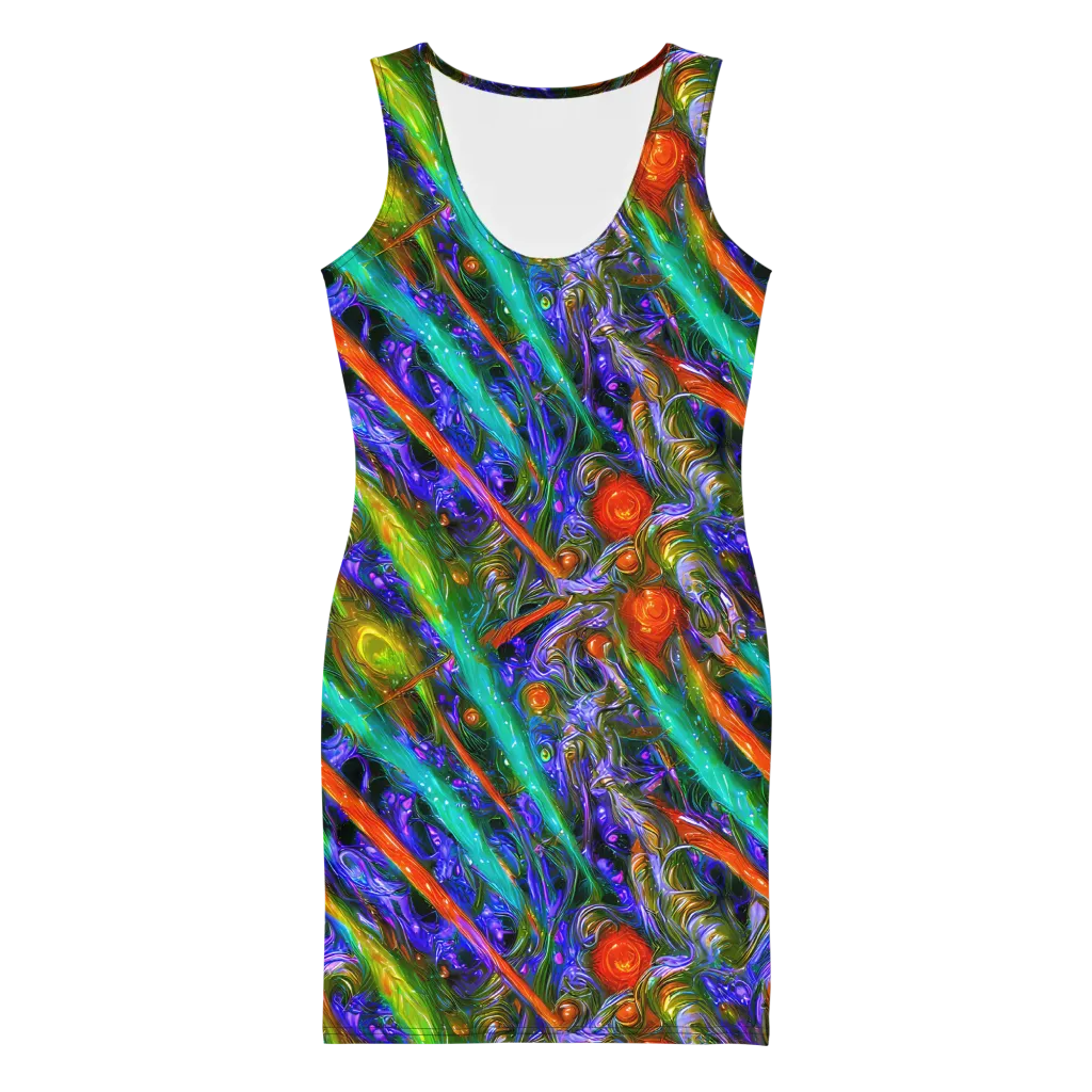 Turbulent Prism on Bodycon Dress — Front