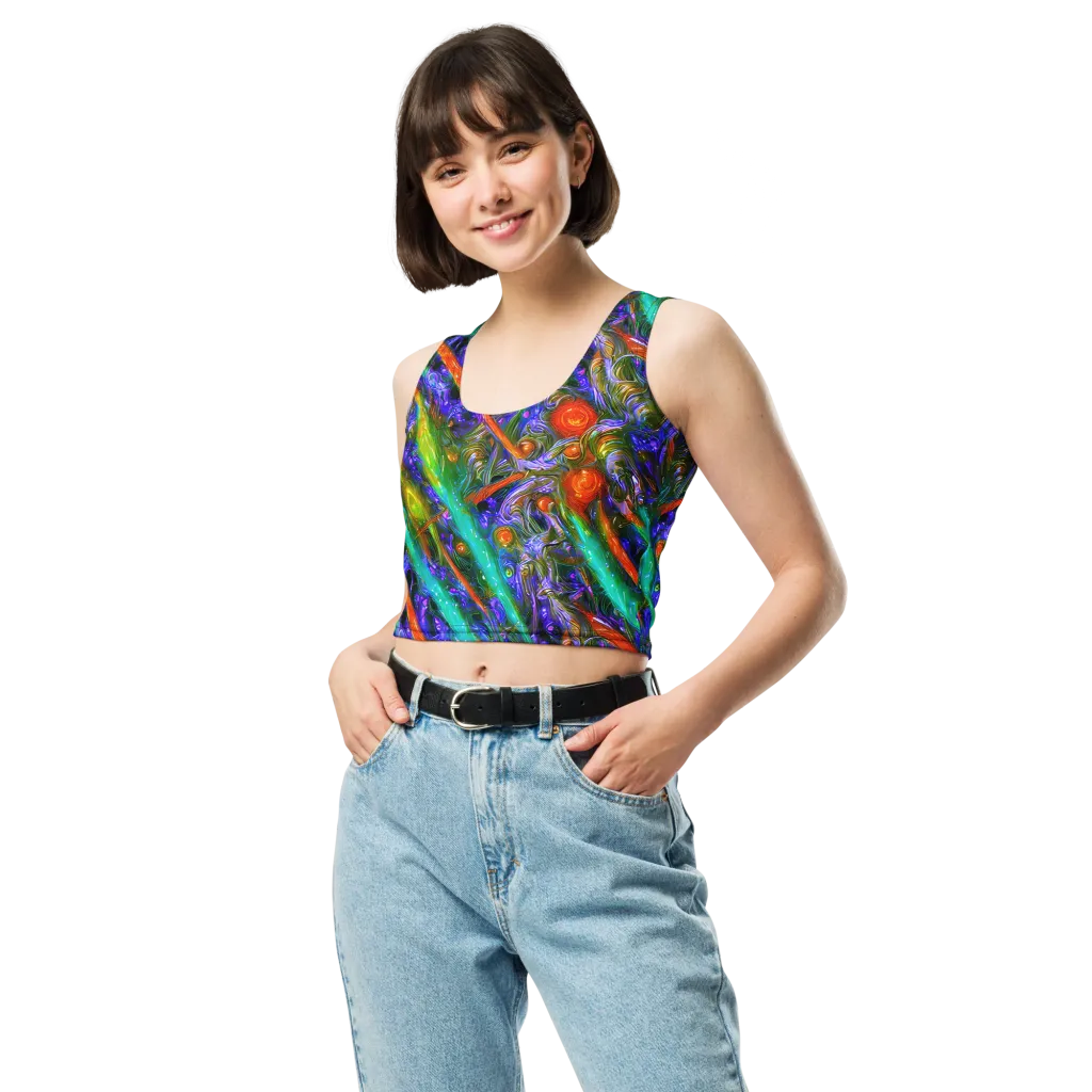 Turbulent Prism on Crop Top — Front