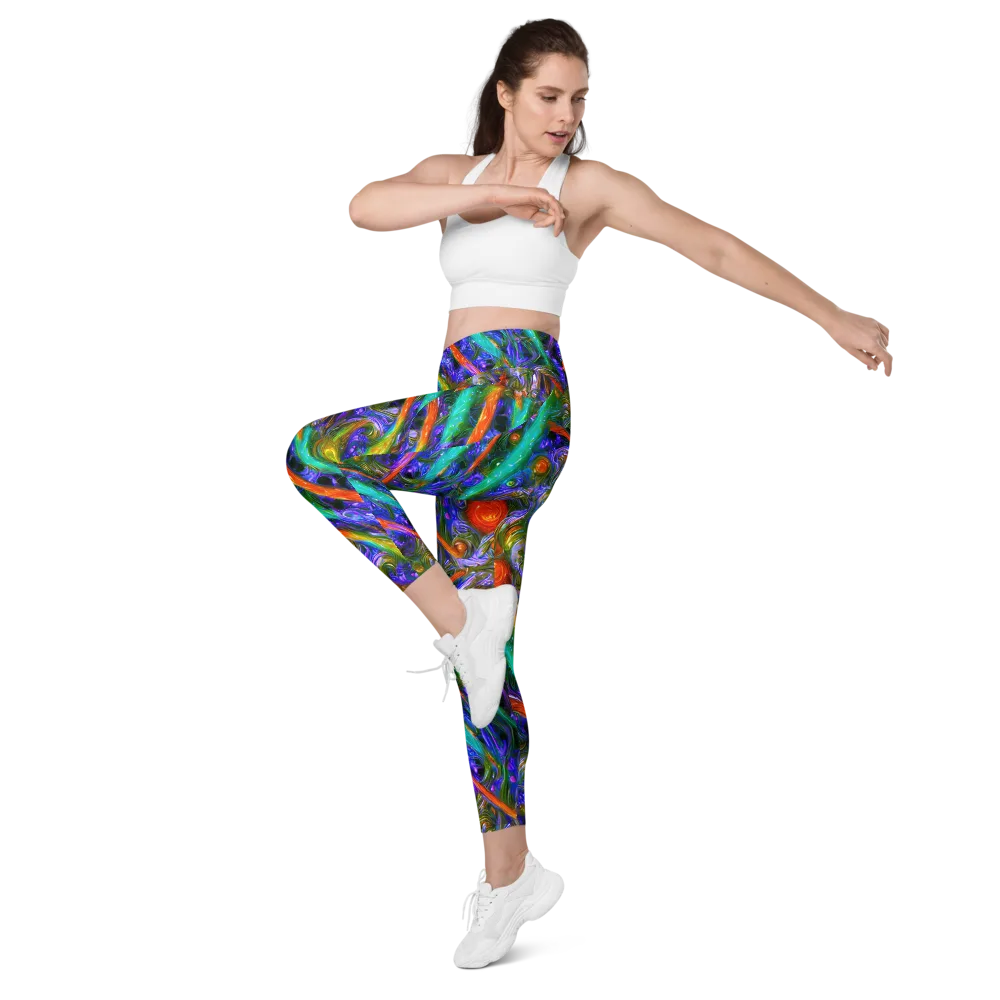 Turbulent Prism on Leggings with Pockets — Left Front