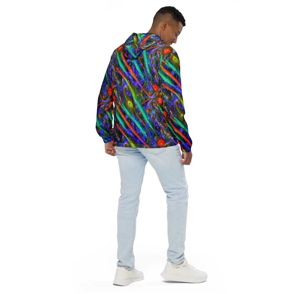 Turbulent Prism on Men's Windbreaker — Back