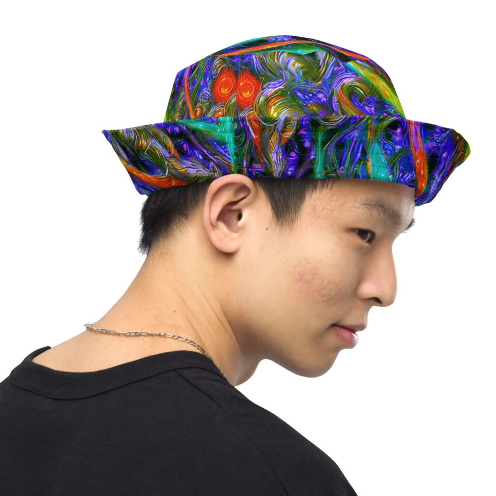 Turbulent Prism on Reversible Bucket Hat — Right Outside