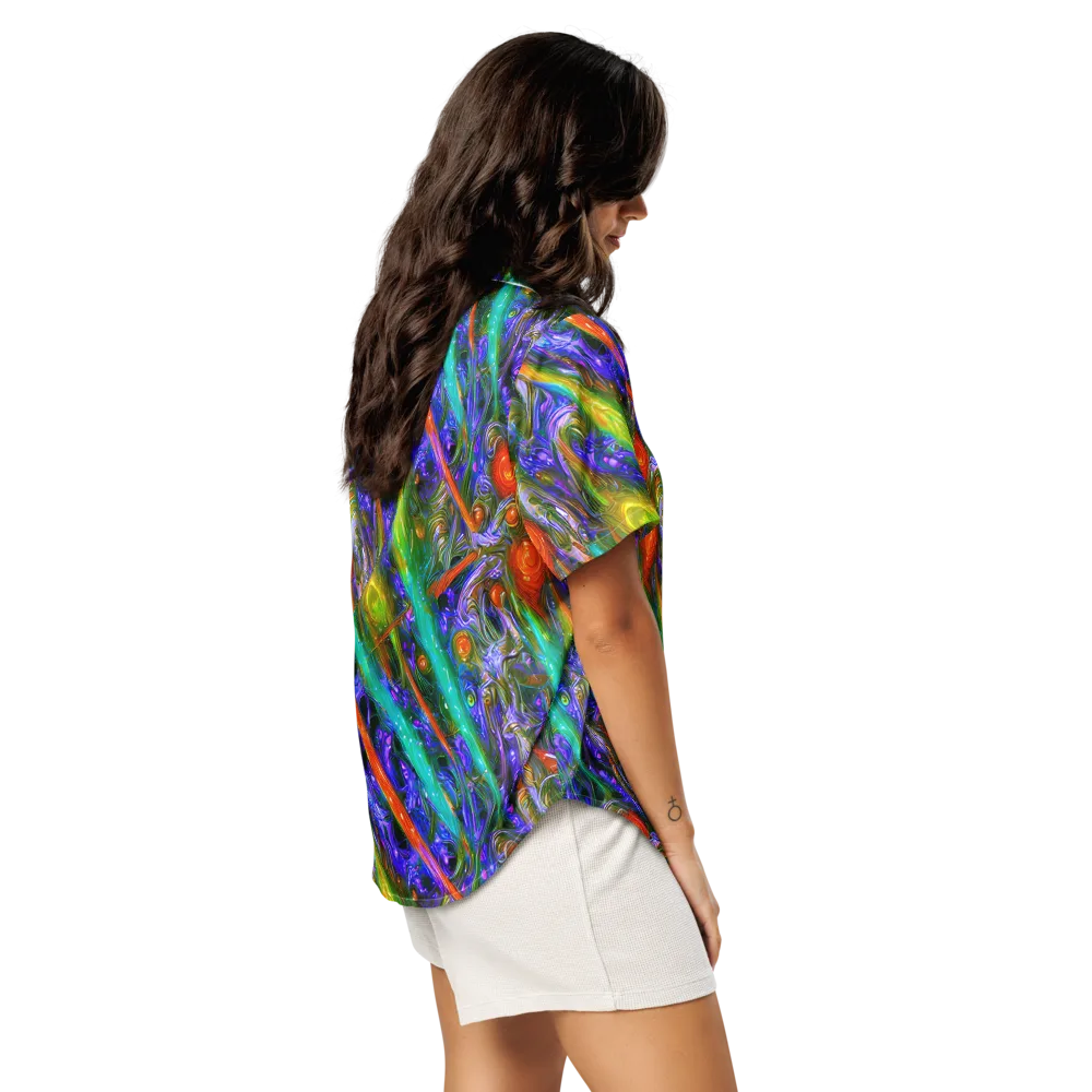 Turbulent Prism on Women's Short Sleeve Pajama Top — Right Back