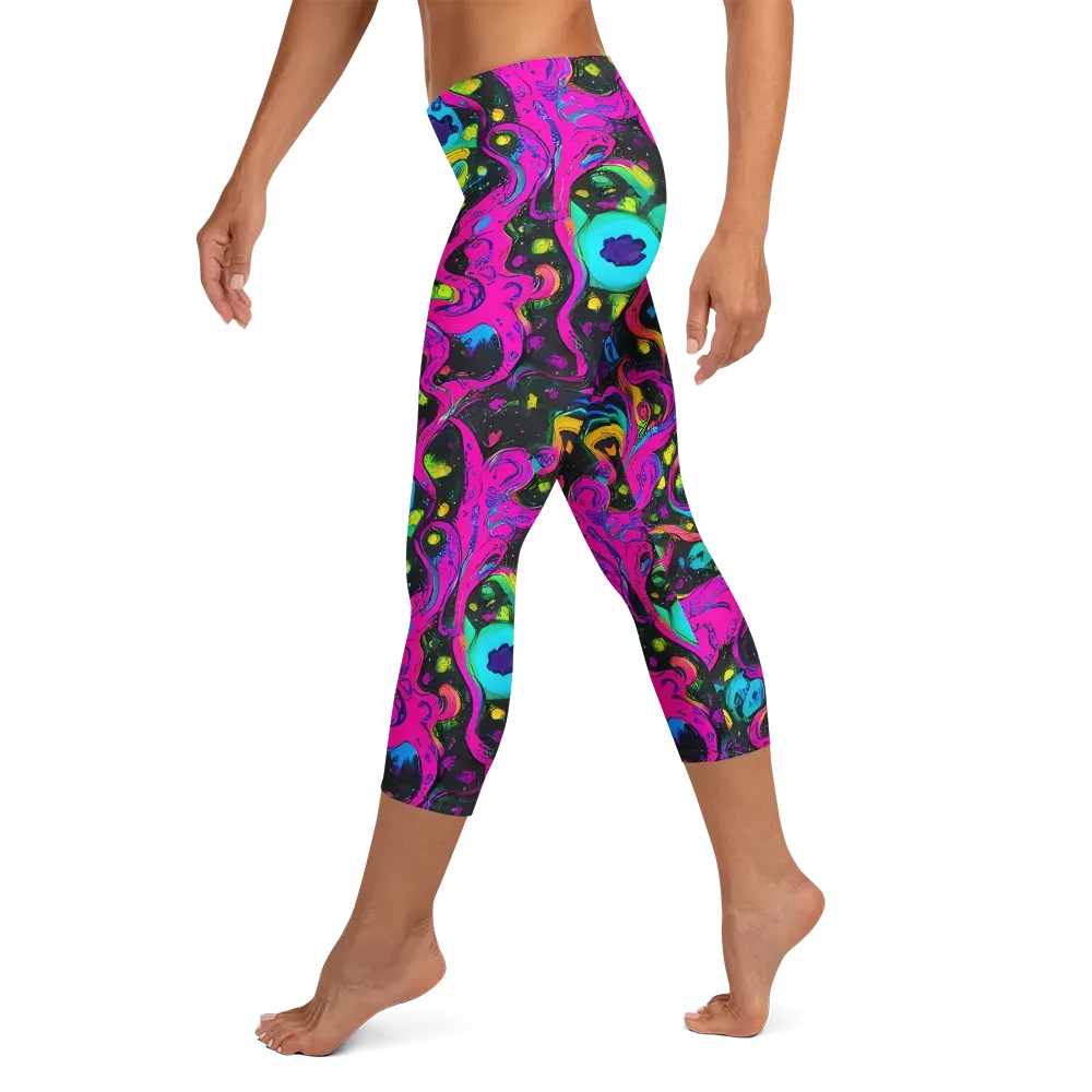 Afterdark Flow on Capri Leggings — Left