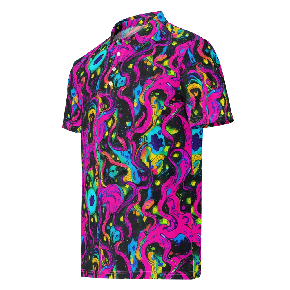 Afterdark Flow on Men's Slim Fit Polo Shirt — Left Front