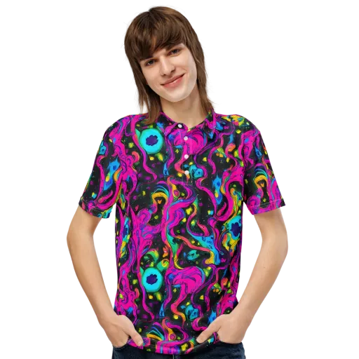 Afterdark Flow on a Men's Slim Fit Polo Shirt