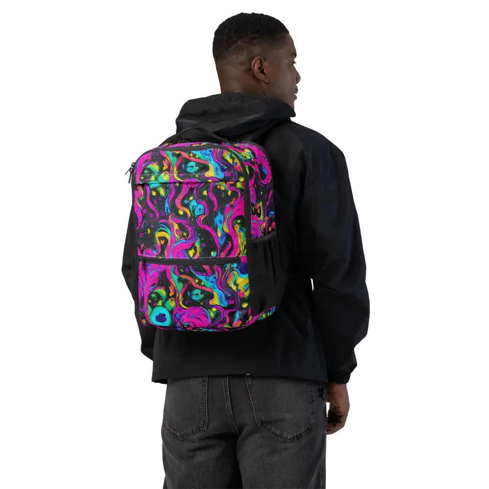 Afterdark Flow on Utility Backpack — Back