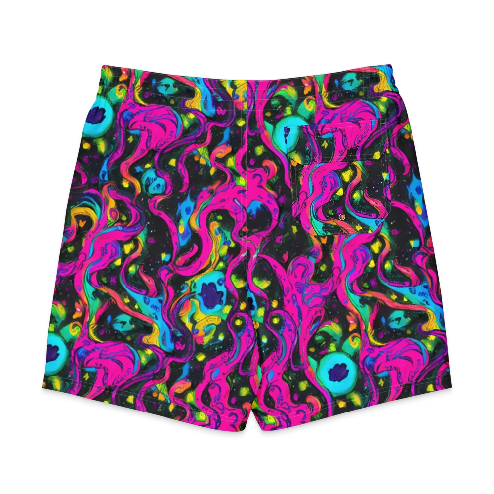 Afterdark Flow on Men's Board Shorts — Back