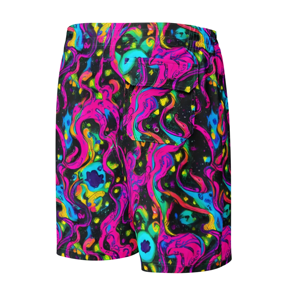 Afterdark Flow on Men's Board Shorts — Back