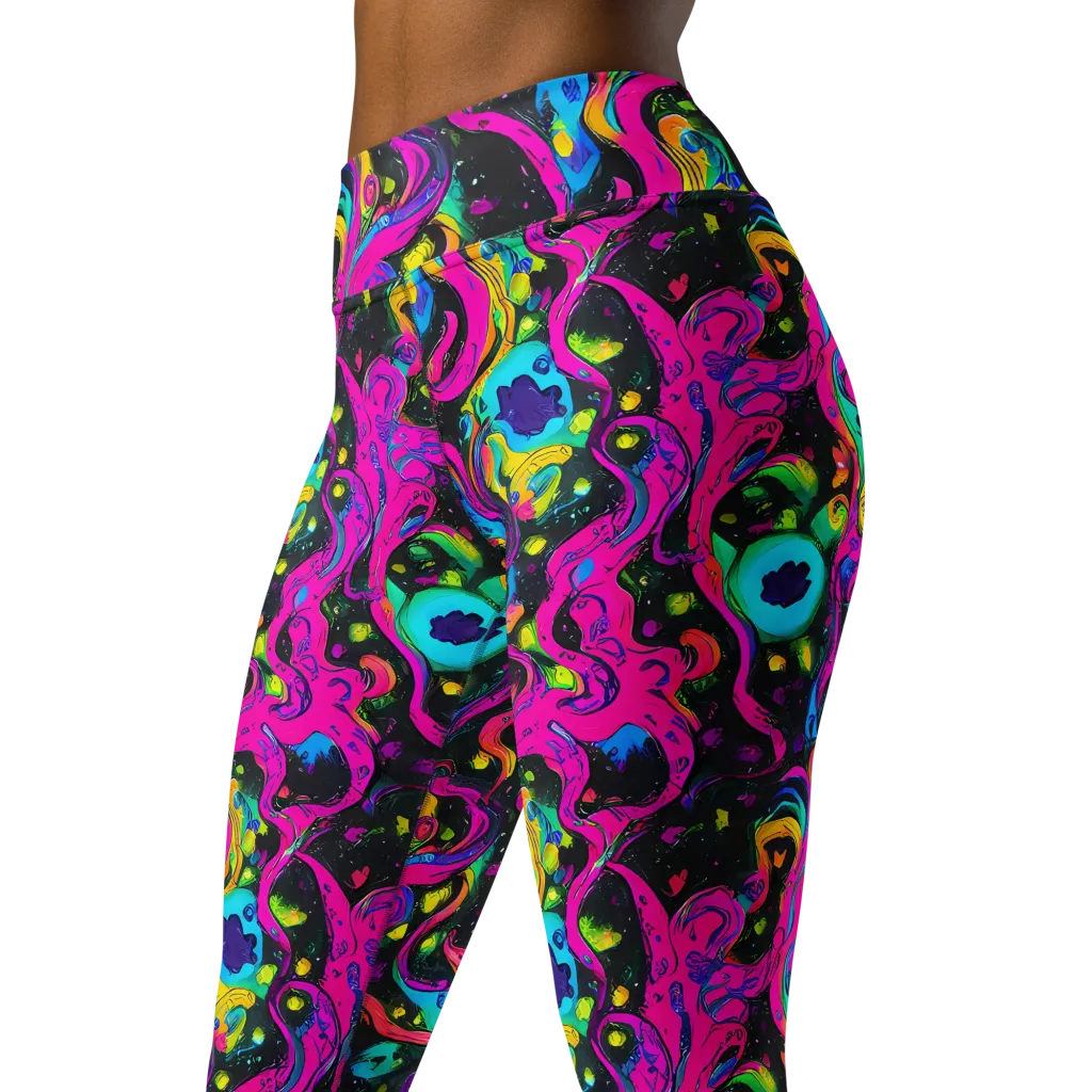 Afterdark Flow on Yoga Leggings — Left Front