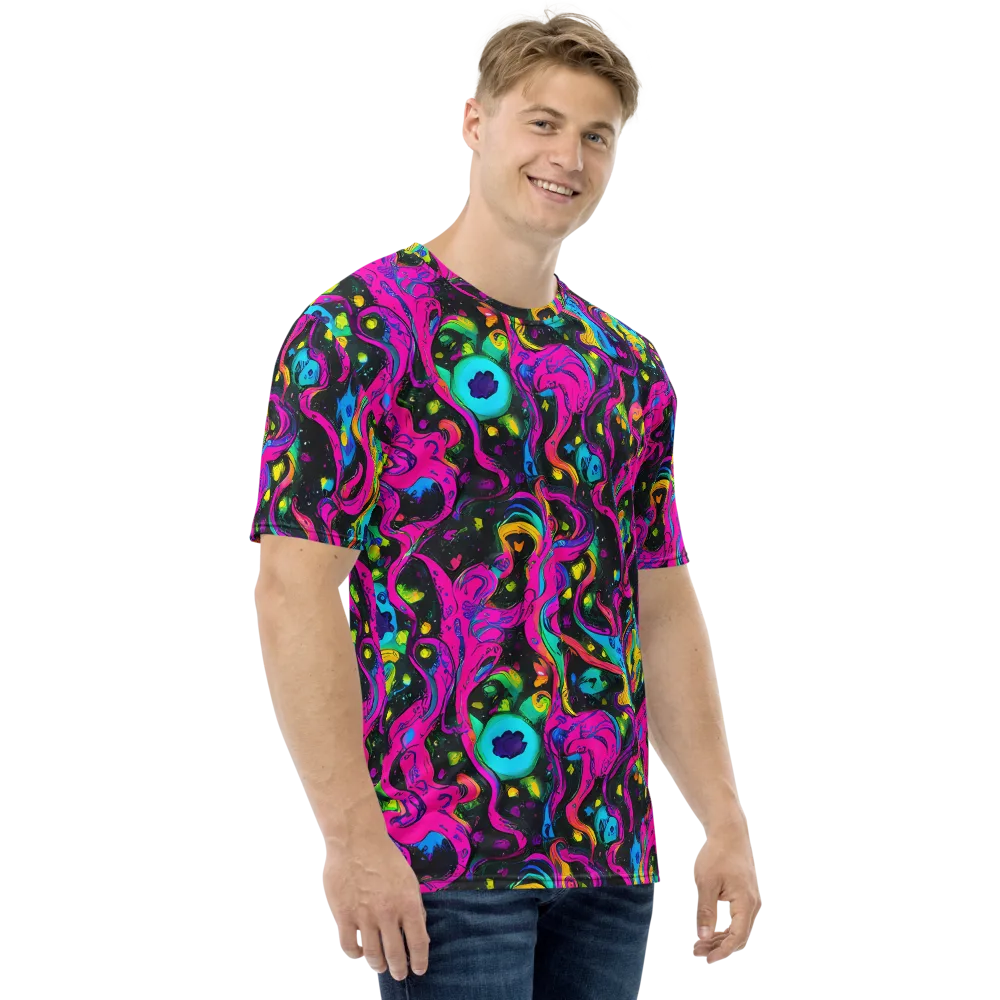 Afterdark Flow on Men's Crew Neck T-Shirt — Right