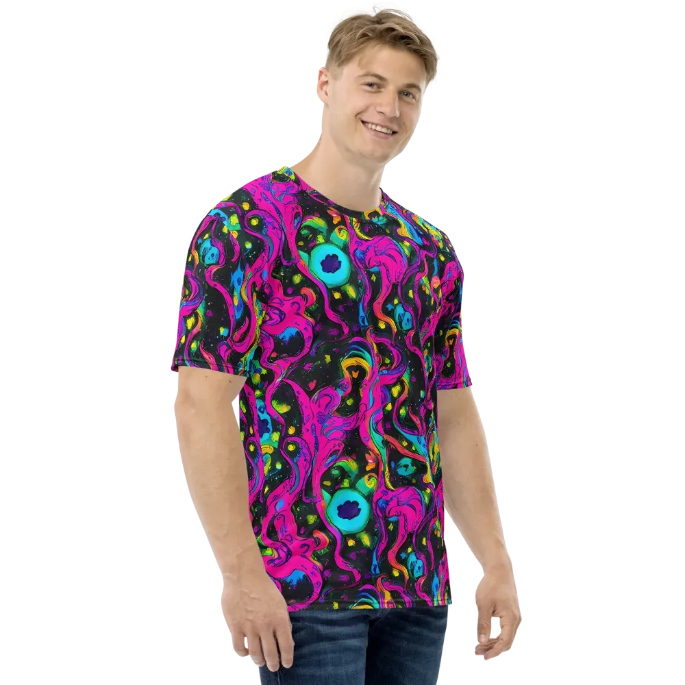 Afterdark Flow on Men's Crew Neck T-Shirt — Right
