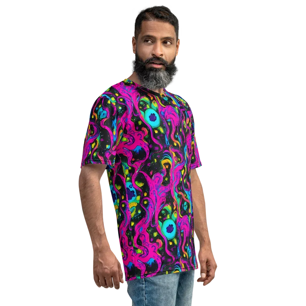Afterdark Flow on Men's Crew Neck T-Shirt — Right