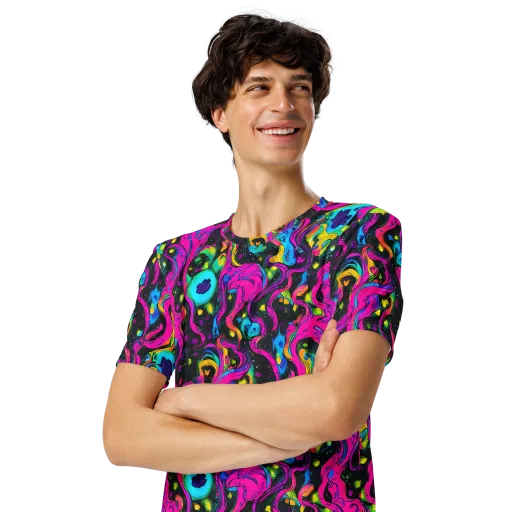 Afterdark Flow on a Men's Crew Neck T-Shirt