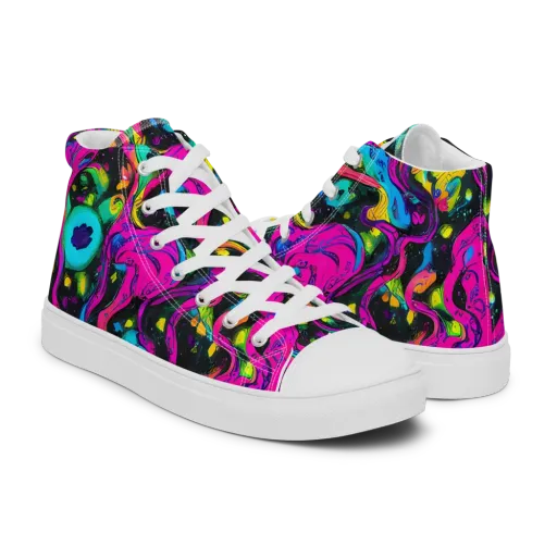 Afterdark Flow on a Men's High Top Canvas Shoes