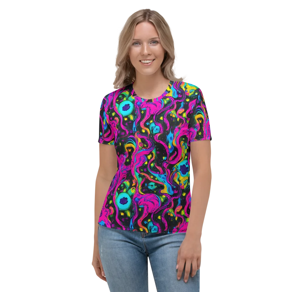 Afterdark Flow on Women's Crew Neck T-Shirt — Front