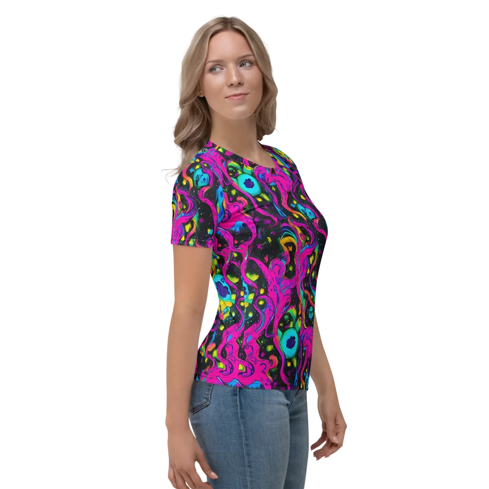Afterdark Flow on Women's Crew Neck T-Shirt — Right
